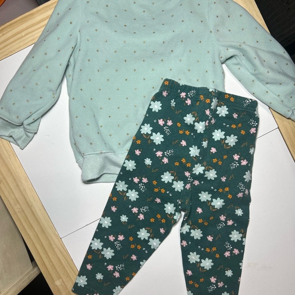 Carter's Mint Ruffle Top with Gold Dots - Picture 6 of 7